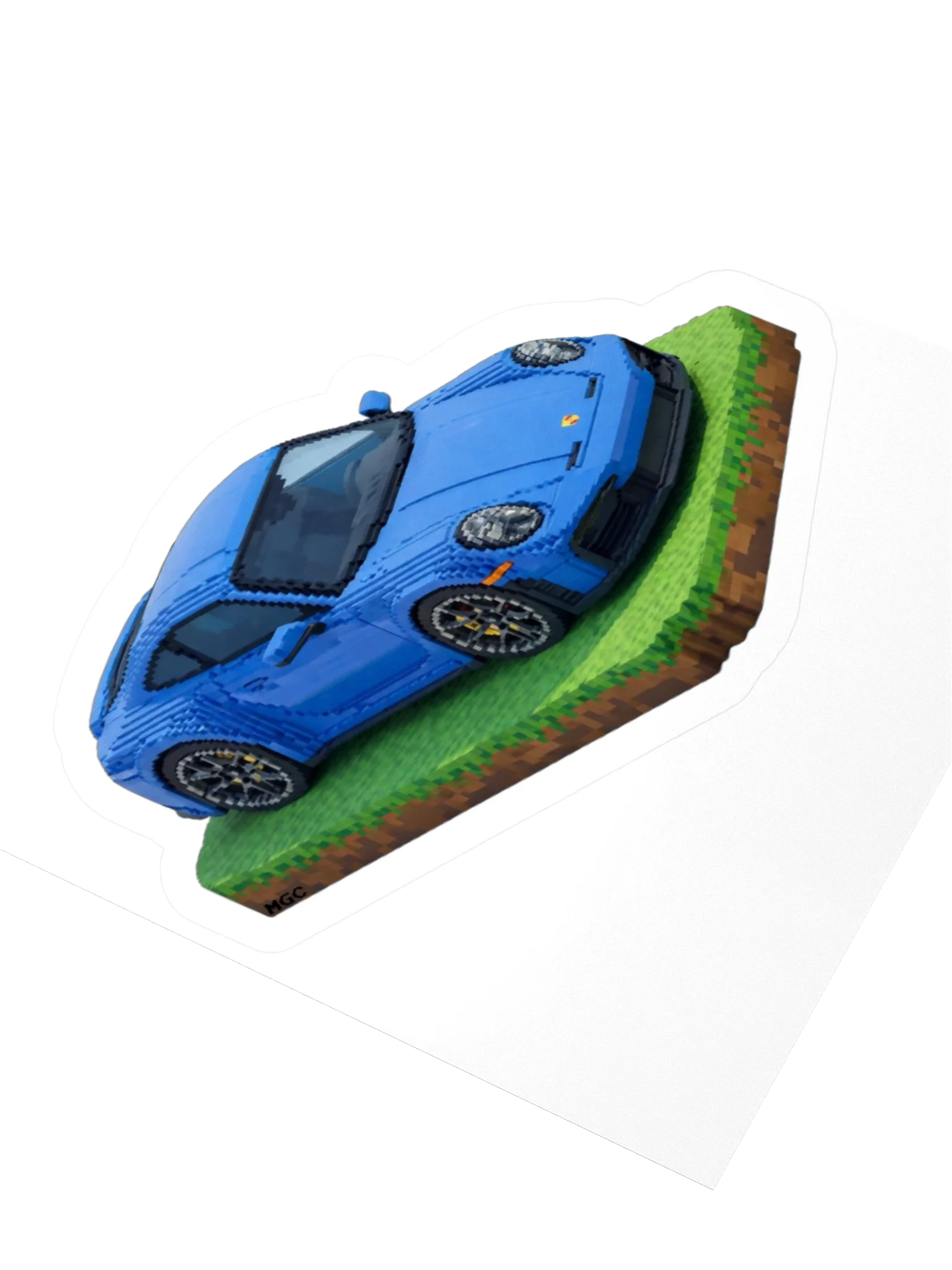 Shark Blue Porsche 911 GT3 Touring Sticker (Pixel, Retro, Minecraft) product image (8)