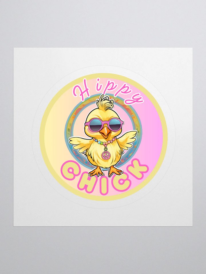 Cute Hippy Chick Easter Sticker product image (2)