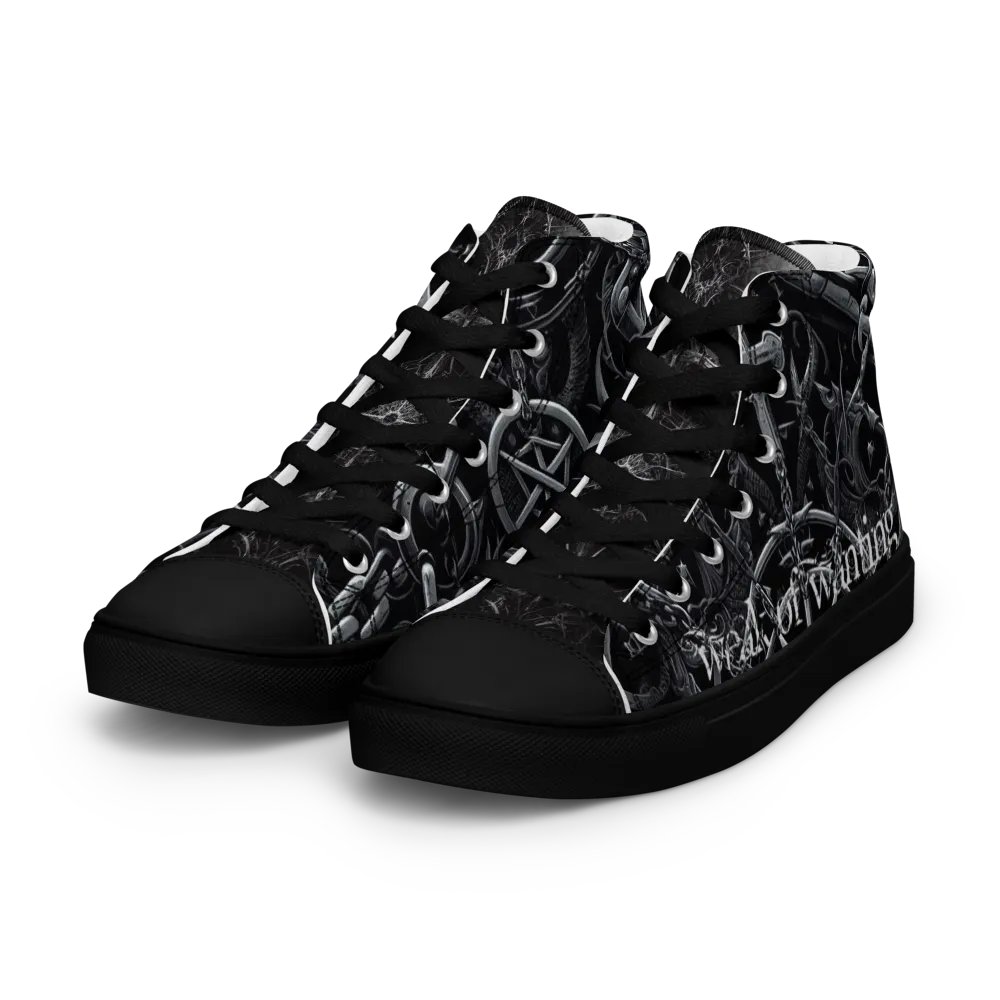 Weak Of Wanting Gothic / Metal Logo High Tops product image (5)