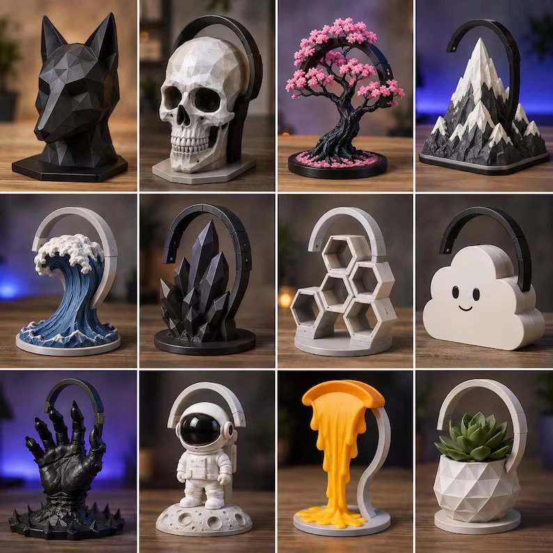 100 Headphone & Controller Stand STL Bundle product image (2)