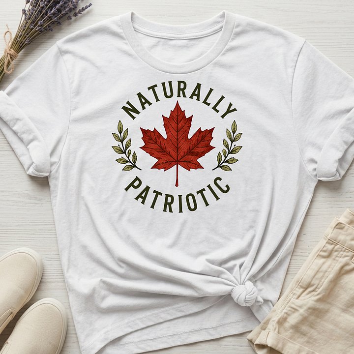 Canada Day: "Naturally Patriotic" Organic T-Shirt product image (1)