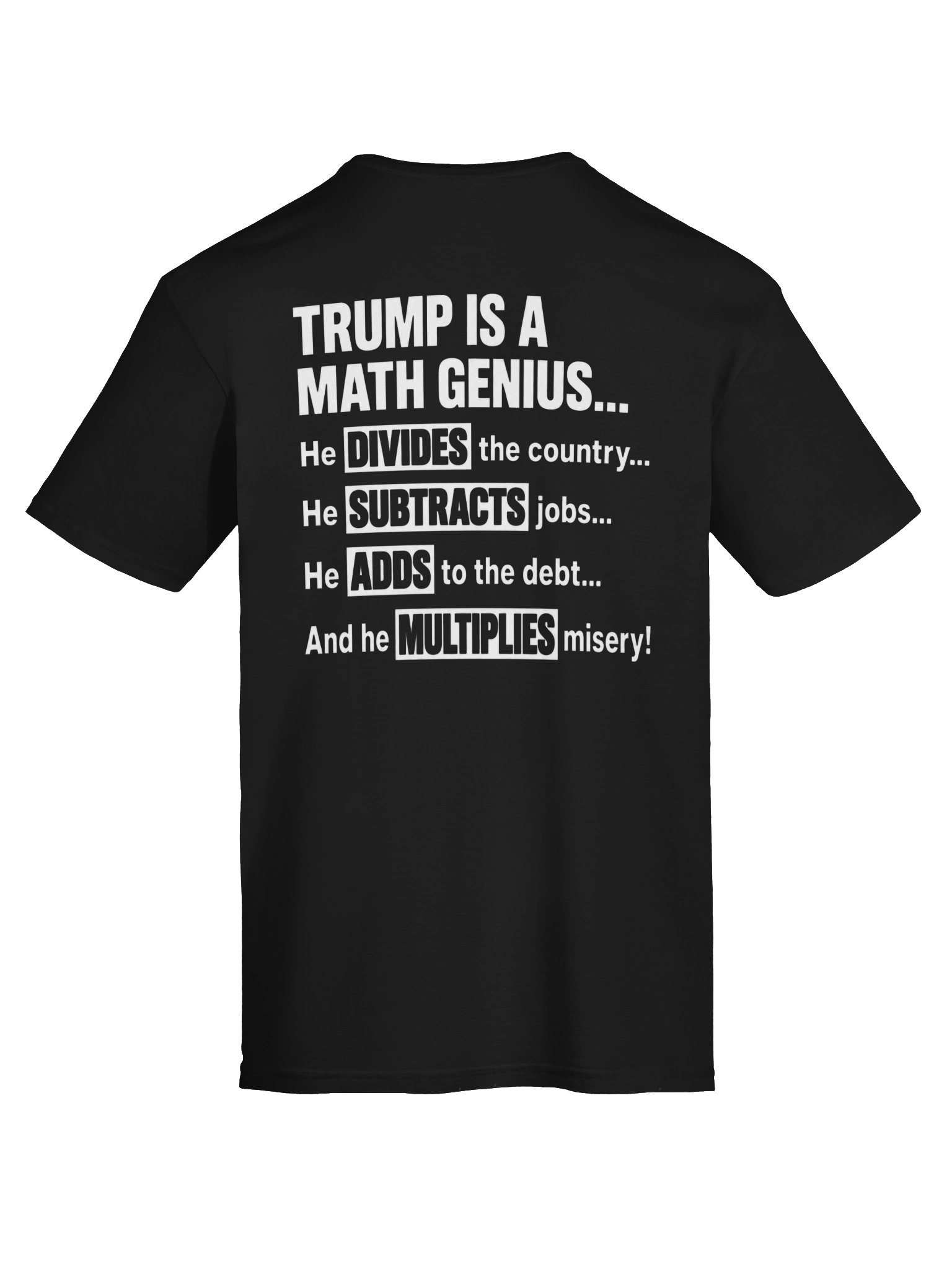 Trump Is a Math Genius – Funny Political Satire T-Shirt product image (7)