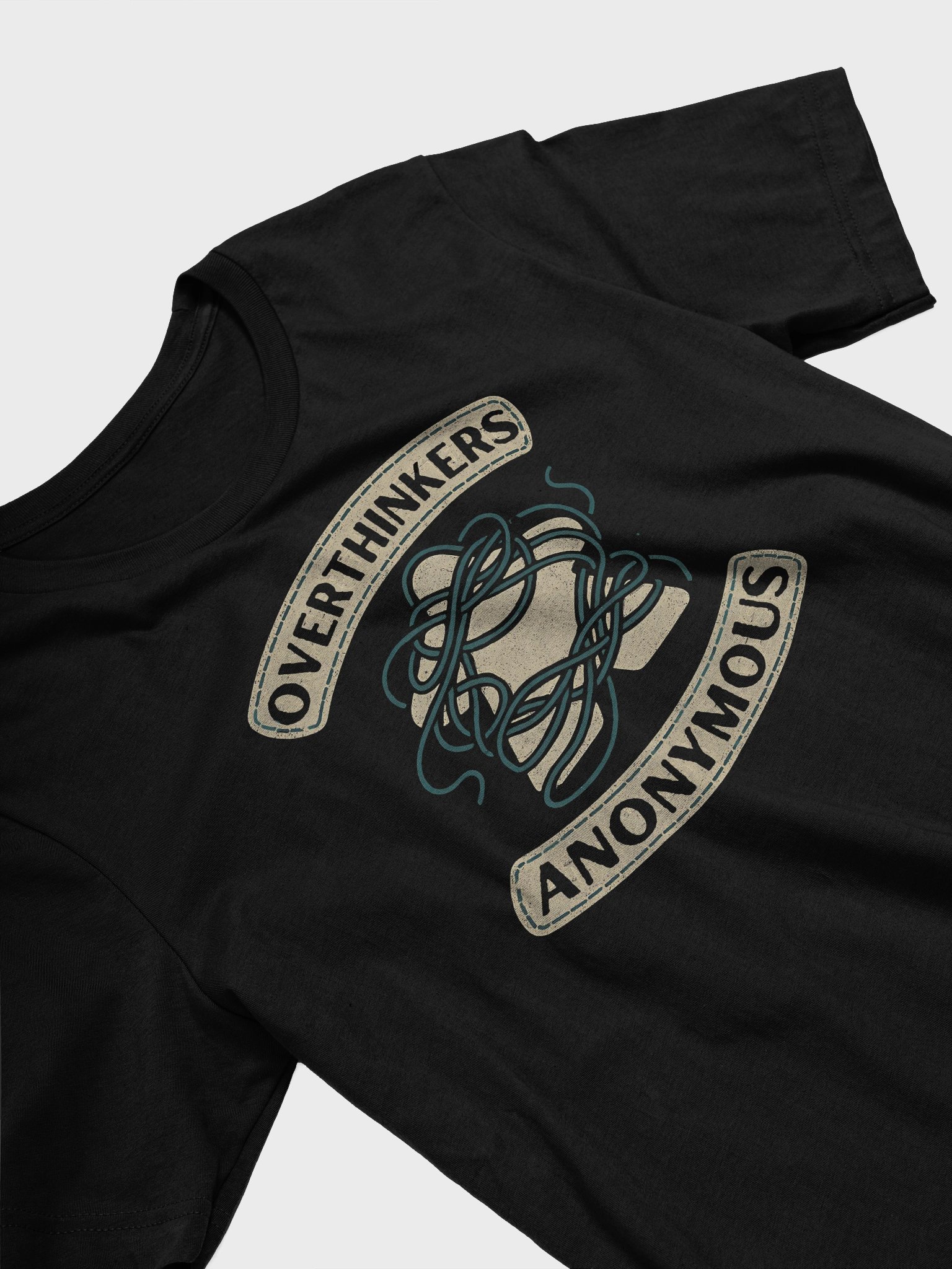 Overthinkers Anonymous - Meeple Board Game T-shirt - black product image (4)