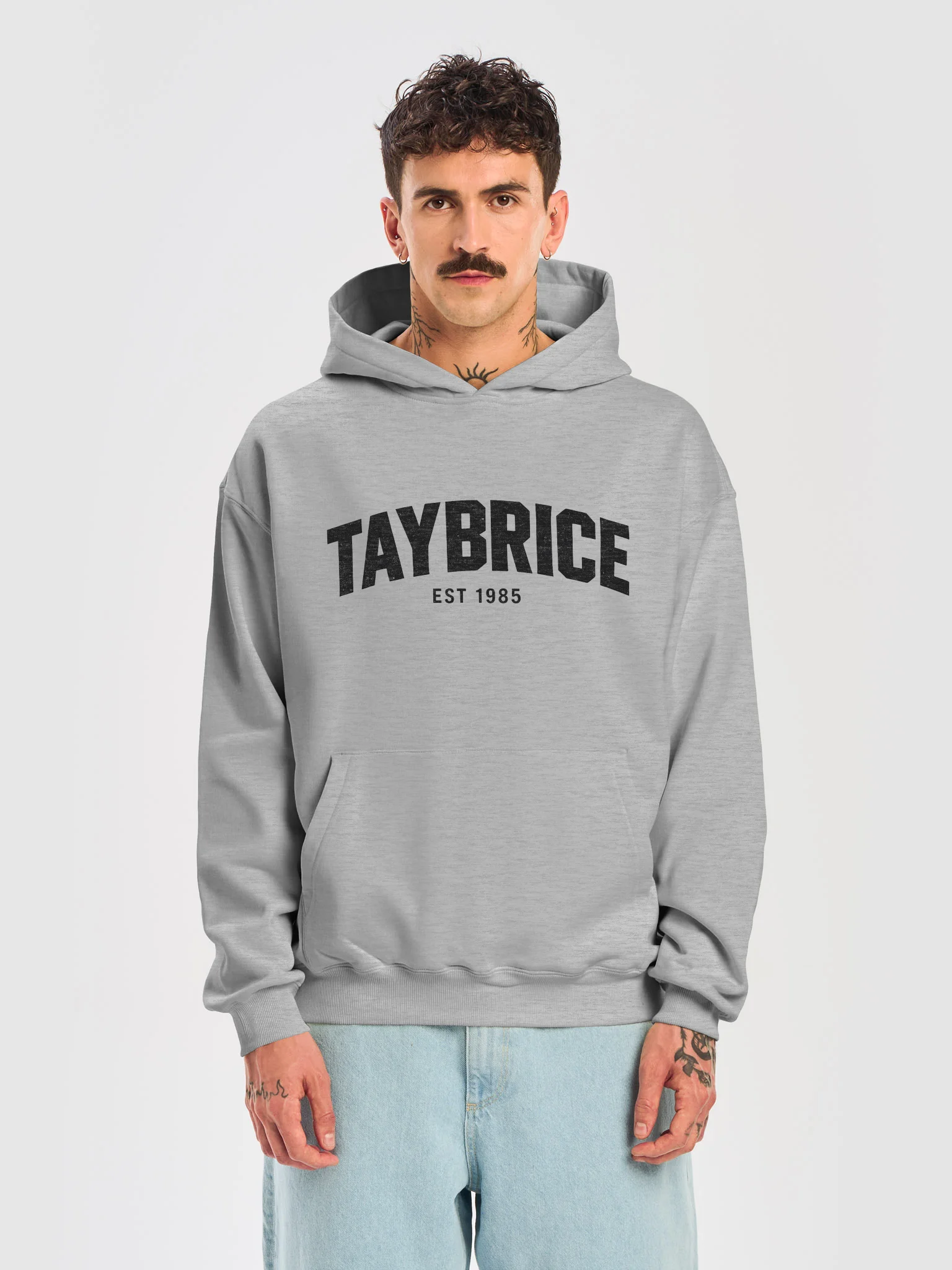 TAYBRICE Est 1985 Logo Men's Hoodie (black ink) product image (5)