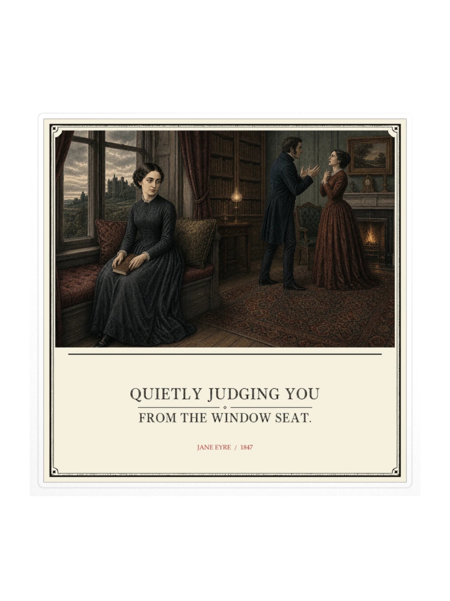 Window Seat Judgment -- Jane Eyre Sticker product image (1)