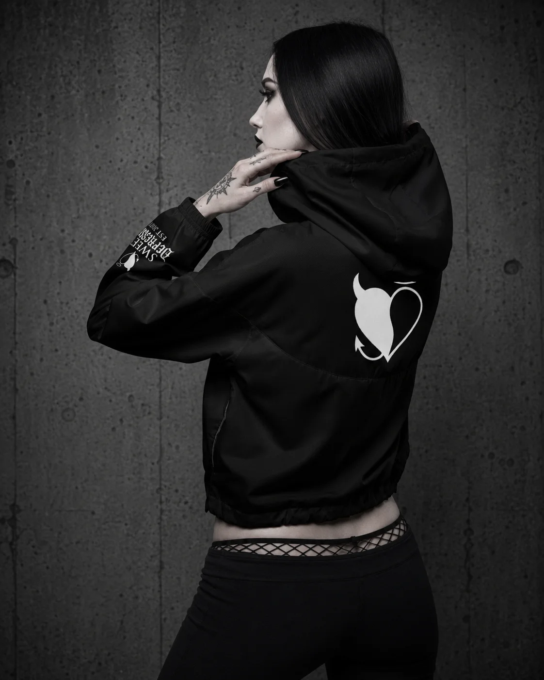 SWEET DEPRESSION EMBLEM WOMEN’S CROPPED WINDBREAKER product image (3)