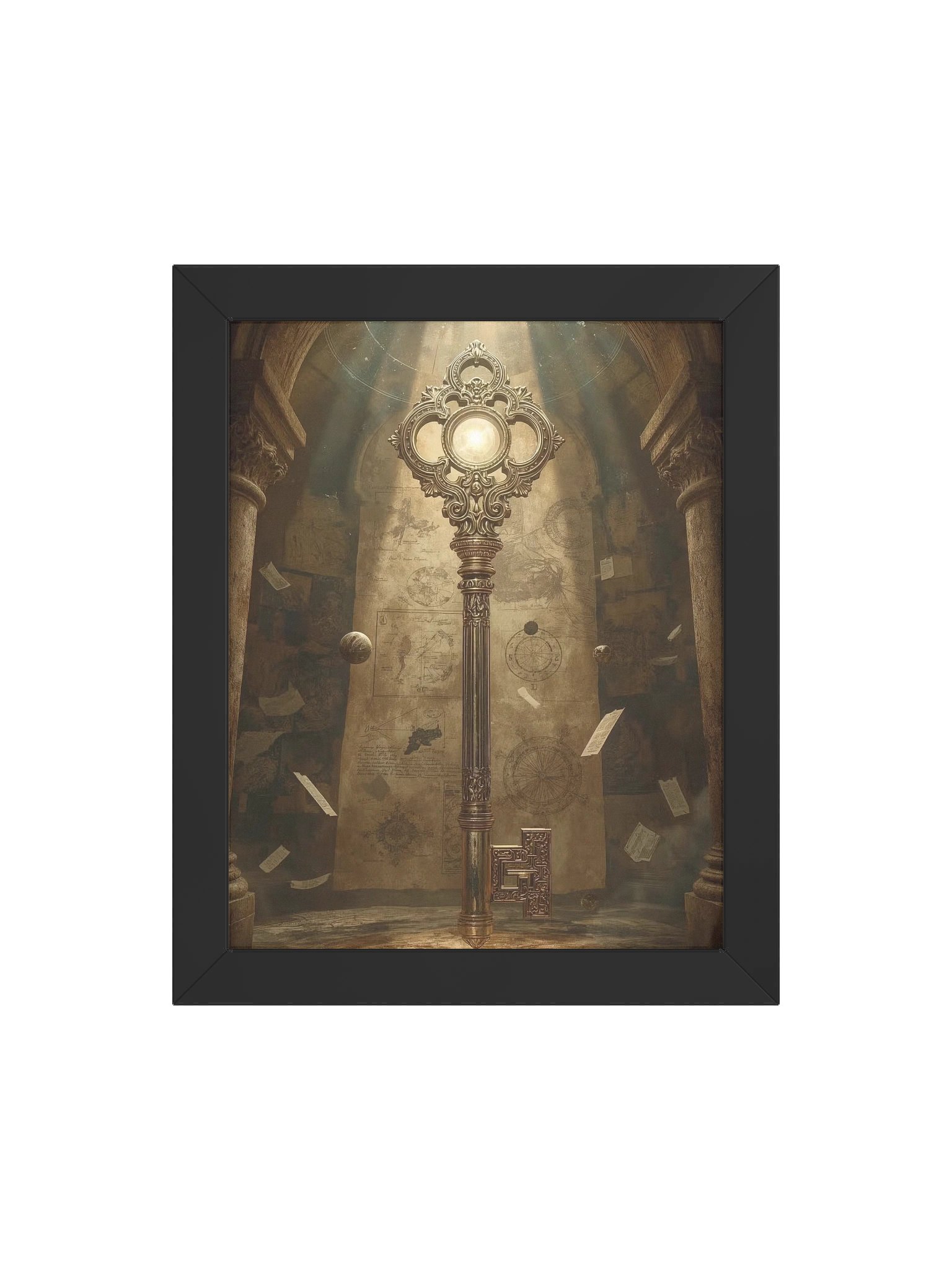 The Gatekeeper’s Key – Eternal Archive | Framed Vertical Poster (Black Frame) product image (16)