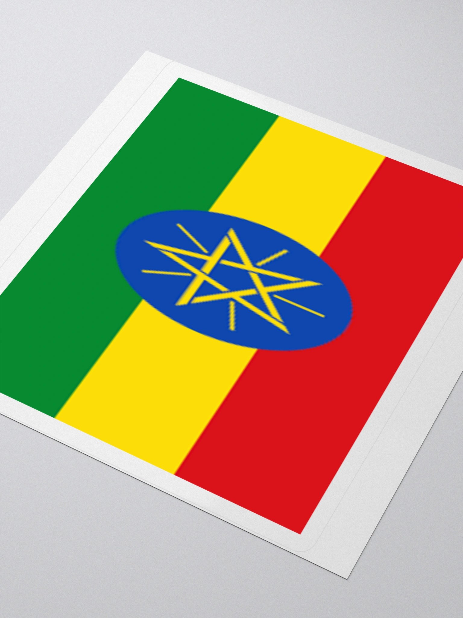Ethiopia Flag Sticker | Pentagram Design | Durable Vinyl | 3 Sizes product image (9)