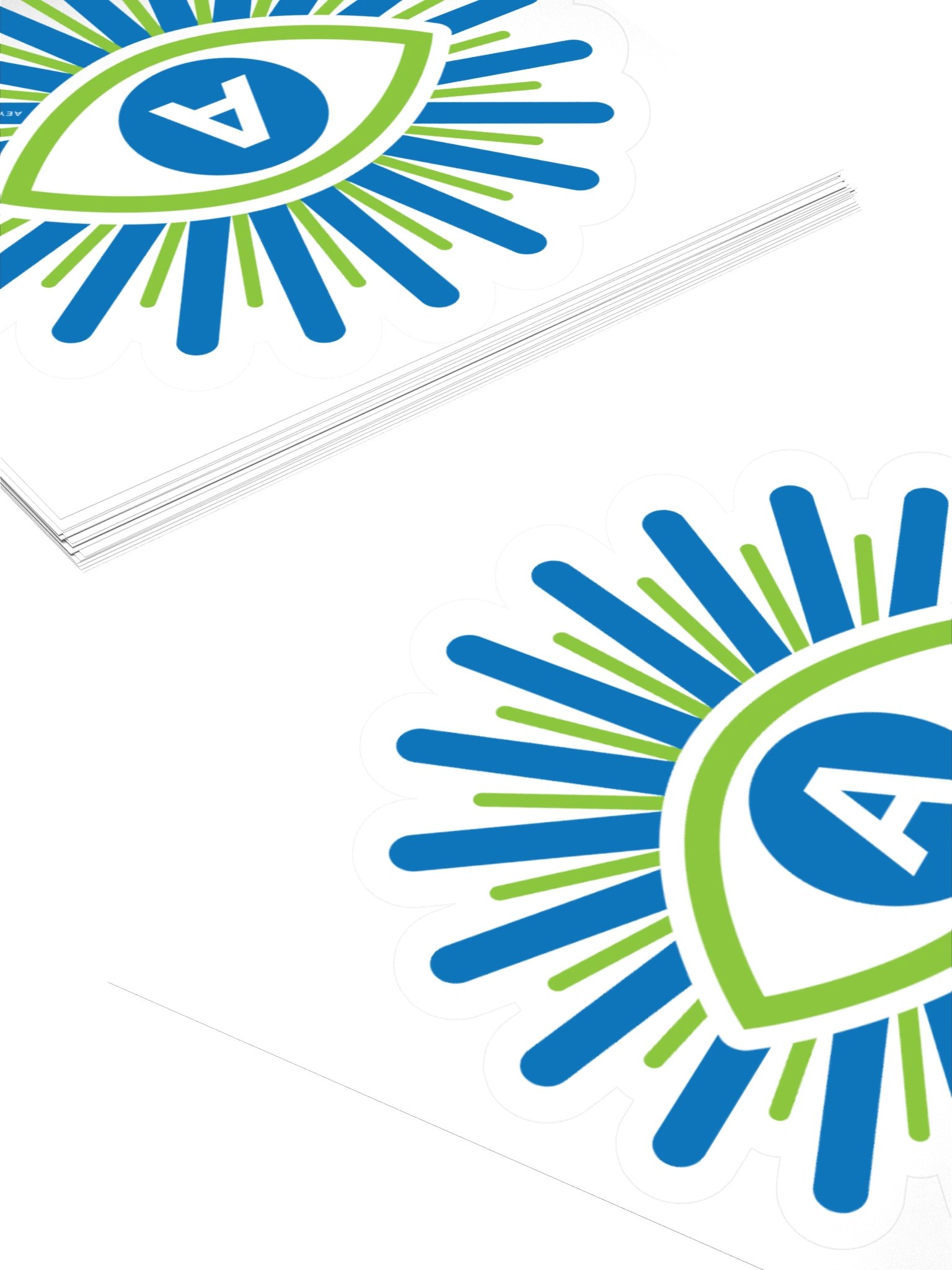 Official Logo of AI™ Burst Kiss-Cut Sticker | AI Sticker | AEYECONS™ product image (4)