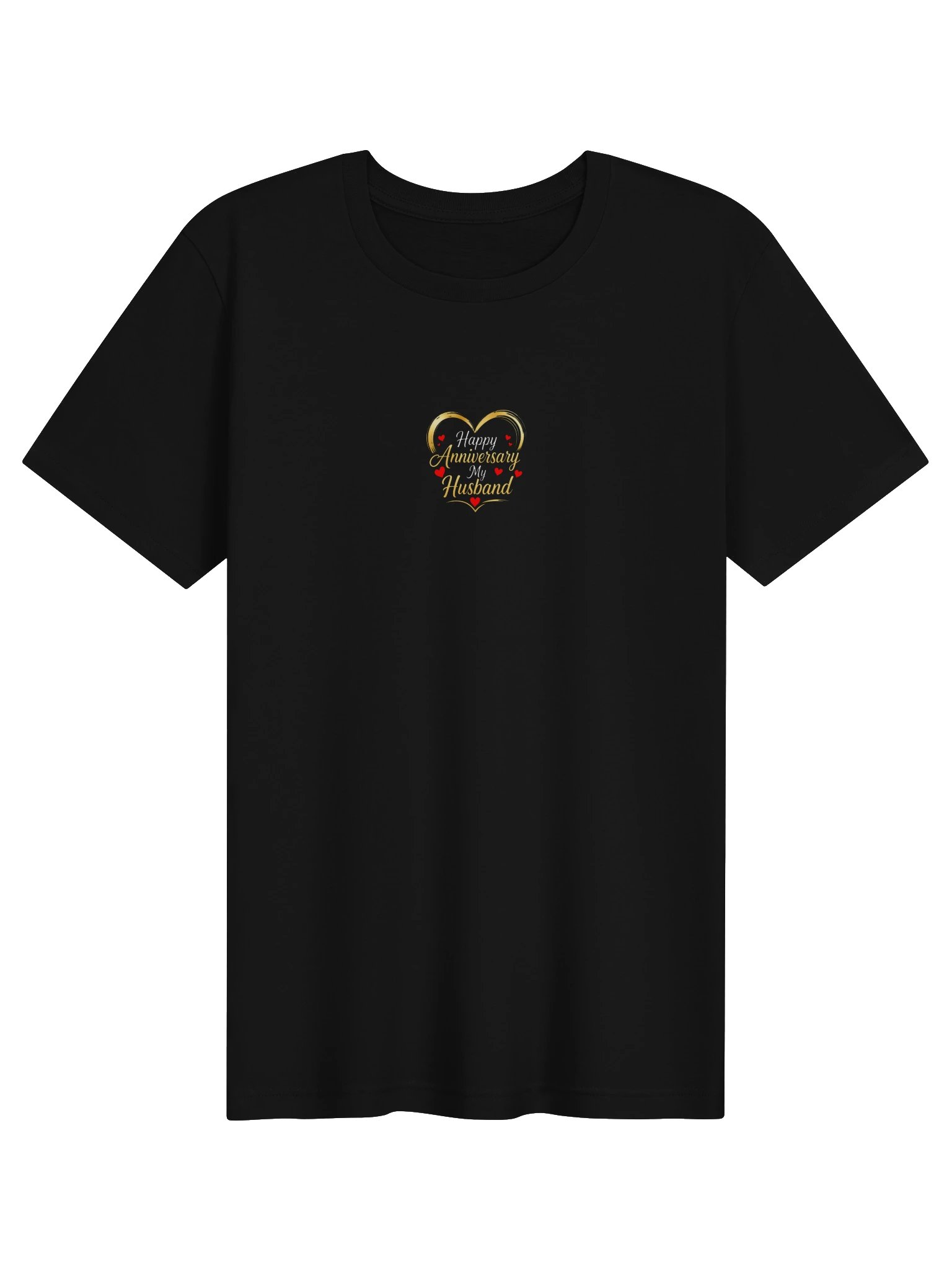 Happy Anniversary My Husband T-Shirt - Gold Heart product image (1)