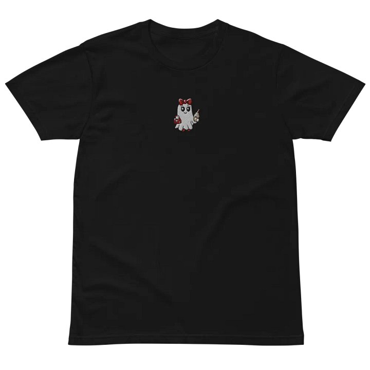 Stylish Ghost Embroidered Premium Cotton Regular Fit T-Shirt product image (1)