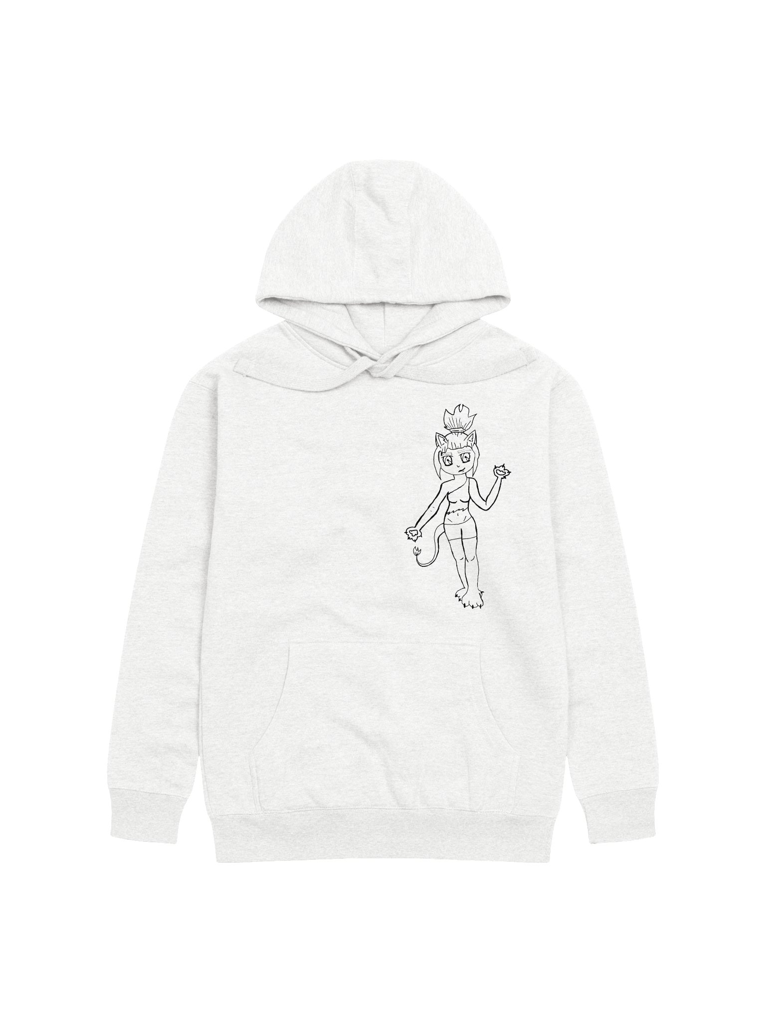Lara Catpaw lineart hoodie product image (1)