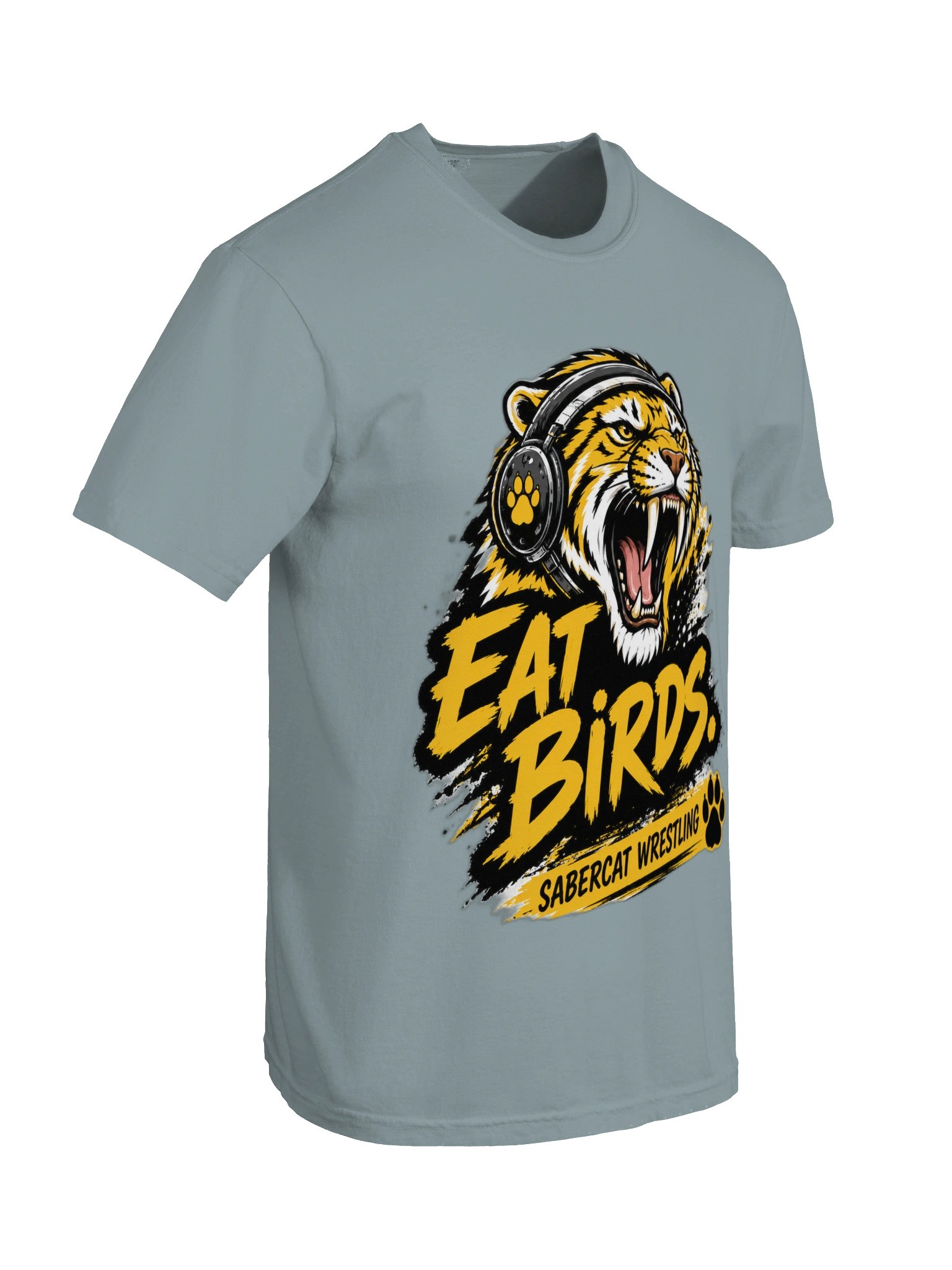 Eat Birds Sabercat Wrestling Tiger Head Tee product image (52)