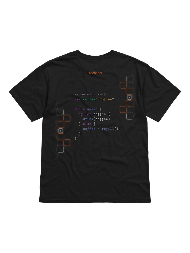 Morning Coffee T-Shirt Black product image (2)