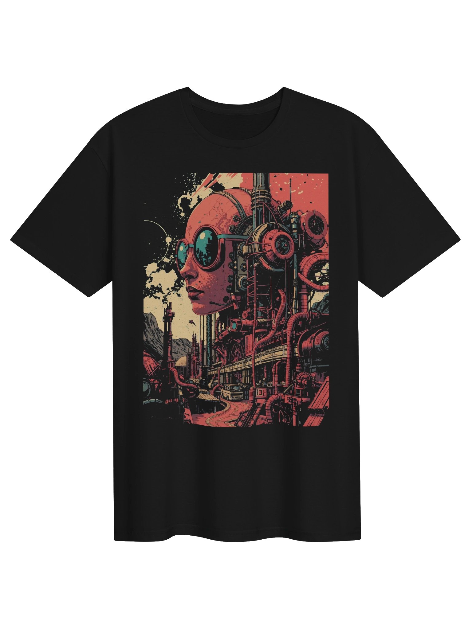 Retro-Futurist Mechanical Giant T-Shirt product image (1)