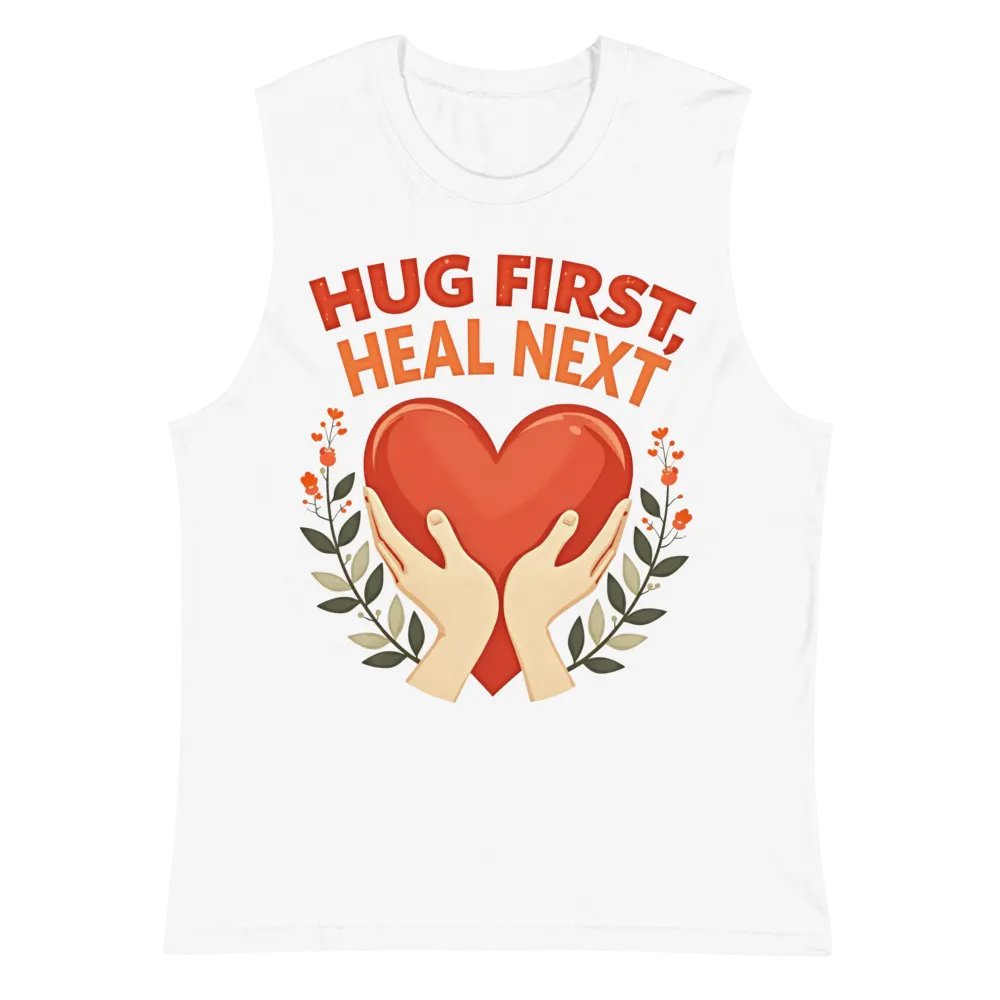 Hug First, Heal Next Muscle Tank product image (6)