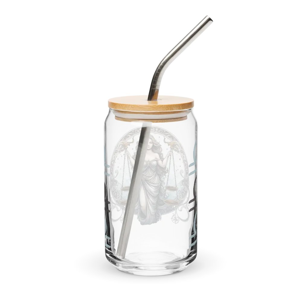 Libra Zodiac Glass Can Sipper product image (3)