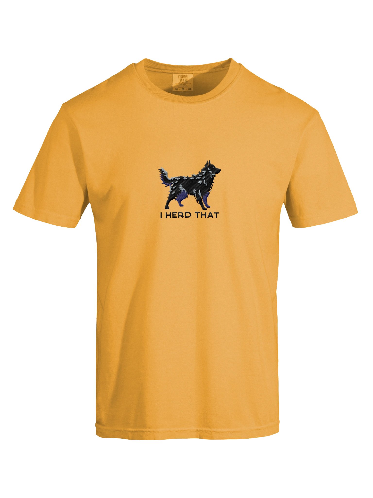 I Herd That T-Shirt(Embroidered) of a Hungarian Mudi(Black) product image (10)