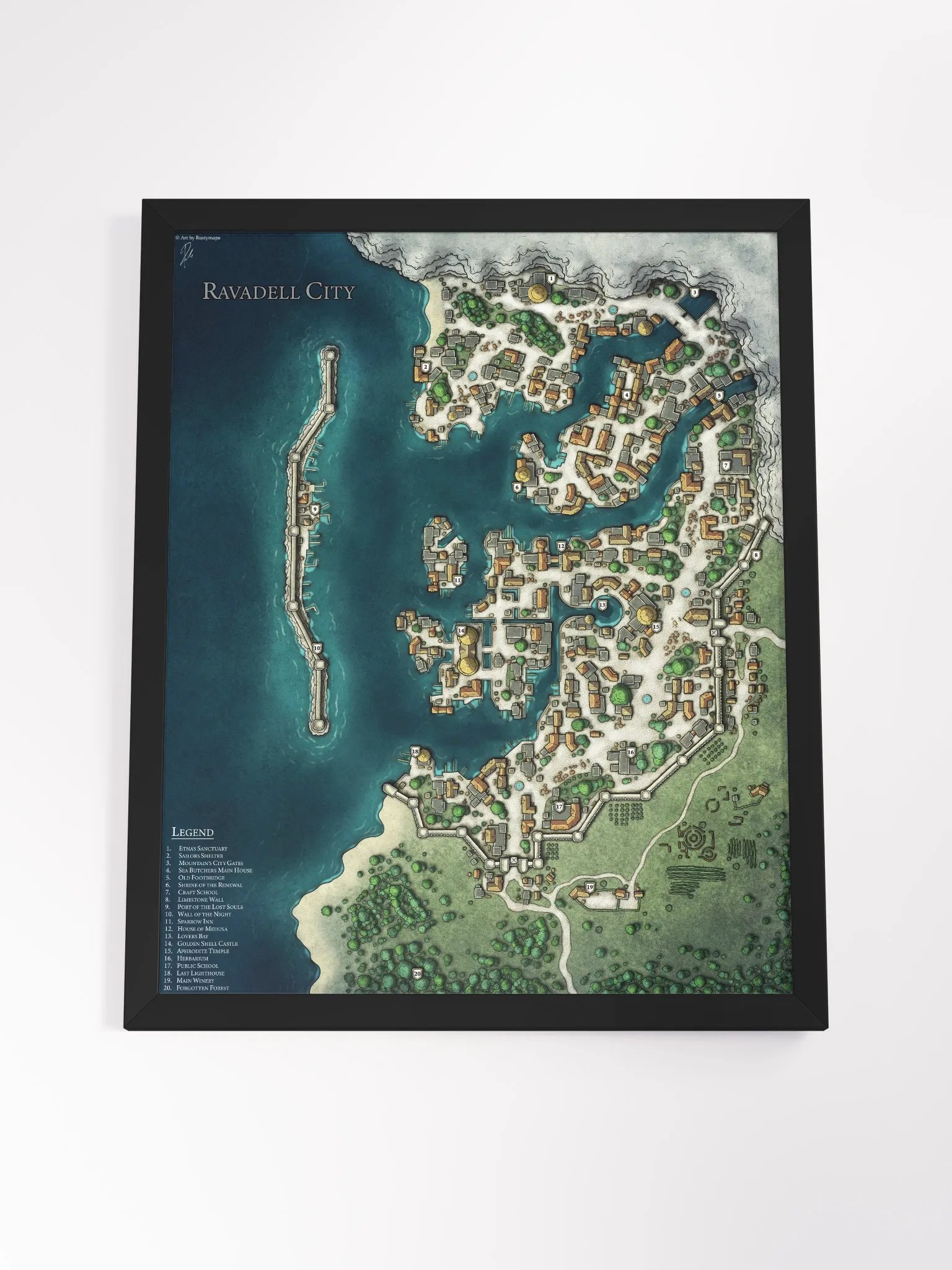 Ravadell City Framed Poster 16'' x 20'' product image (4)