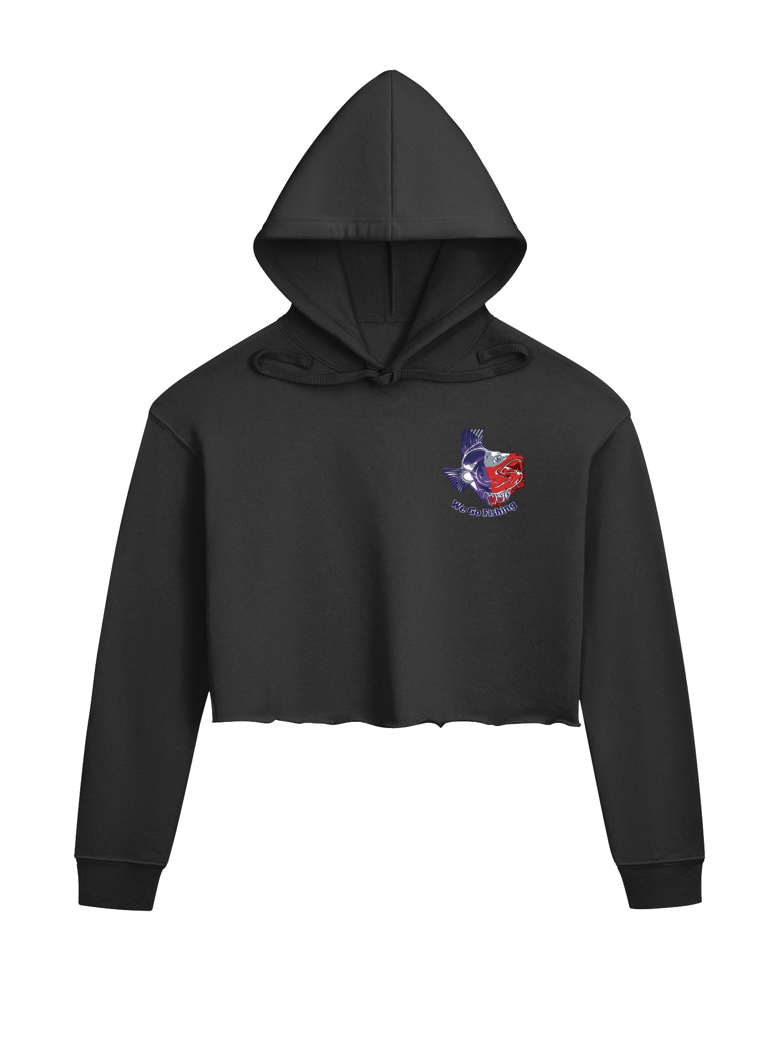 We Go Fishing Women's Fleece Crop Hoodie product image (1)
