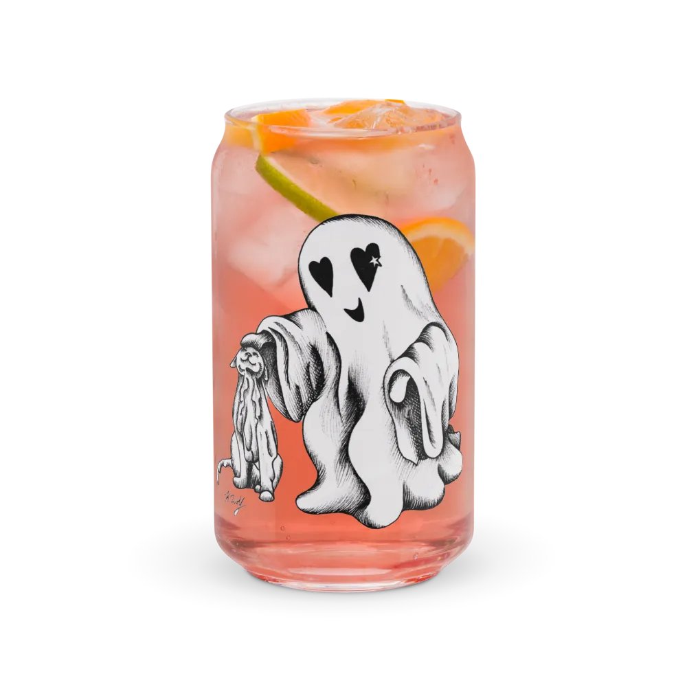 Ghost Cat and Ghost, Can-Shaped Glass product image (3)