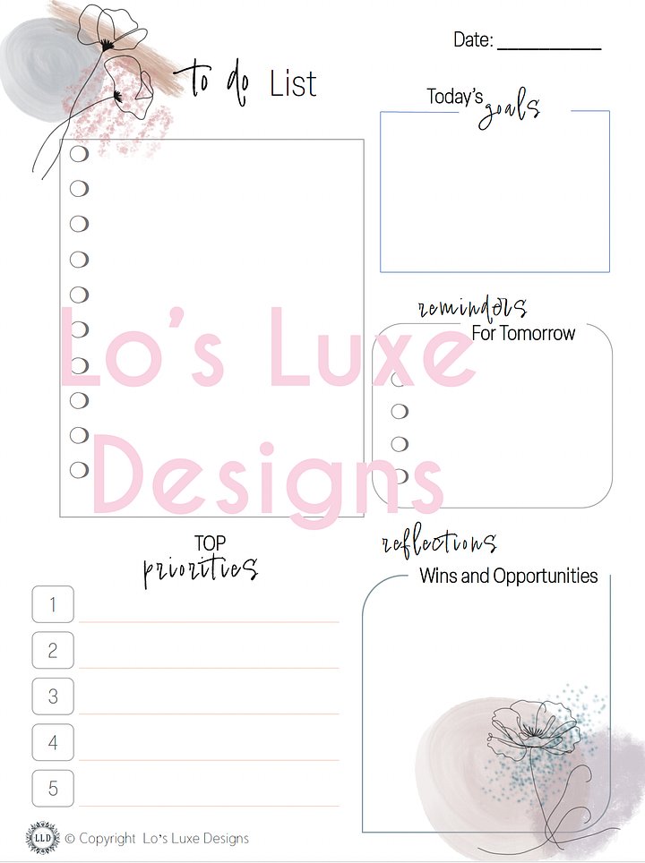 The 'Casey' To Do List Bundle - 8.5x11 - Printable product image (1)
