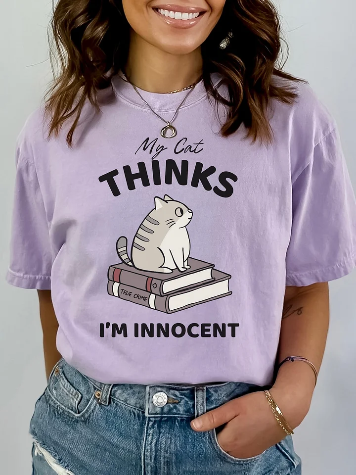 Hand-drawn Purr-fect Gift for Cat Moms Who Love Murder Mysteries - True Crime Graphic Tee product image (11)