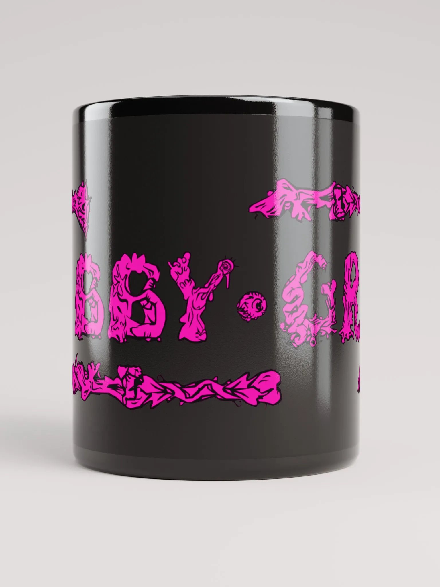bby grl mug all black product image (10)