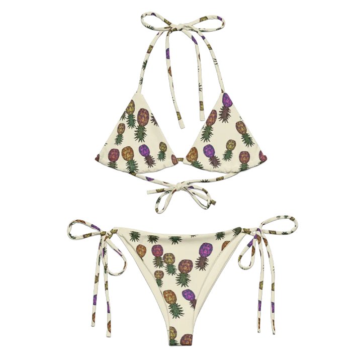 Upside-down Pineapple Swinger Pineapples Print Color Mix bikini product image (1)