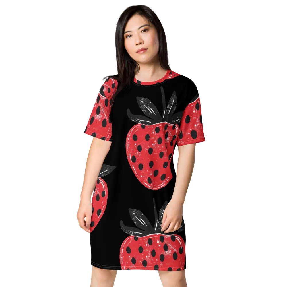 Strawberry Fields Delight Oversized T-Shirt Dress product image (4)