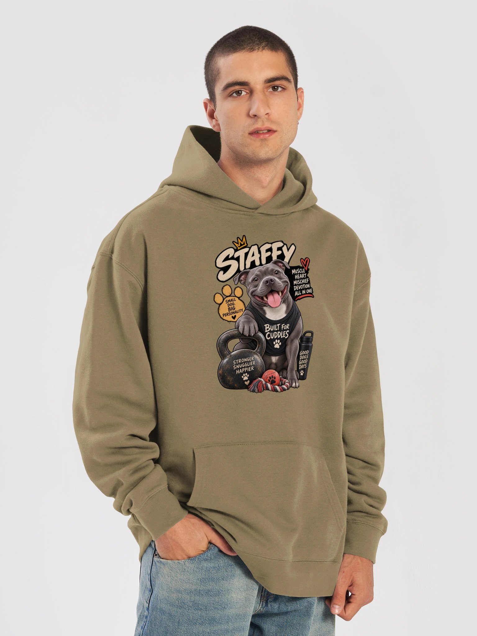 Bulldog Built for Cuddles - Funny Tough Guy Softie Sweatshirt product image (25)
