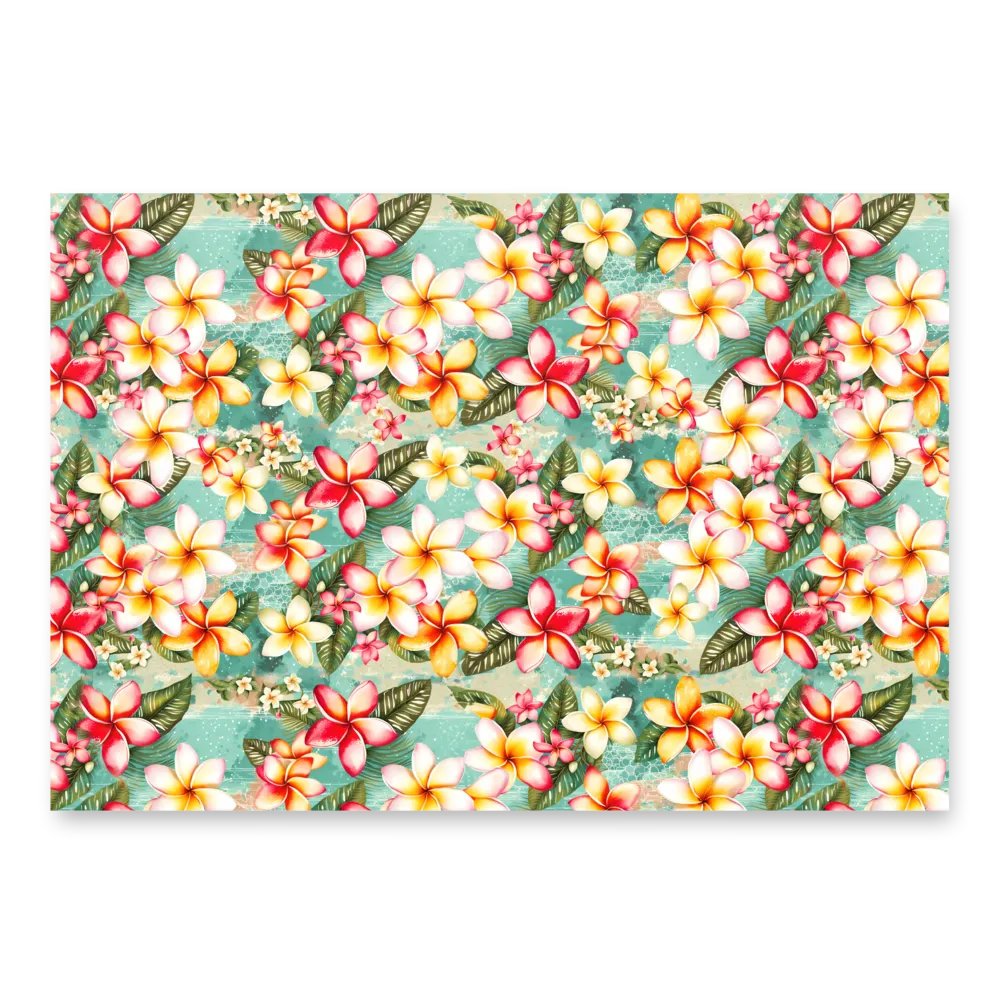 Tropical Christmas Floral Waves Wrapping Paper product image (2)