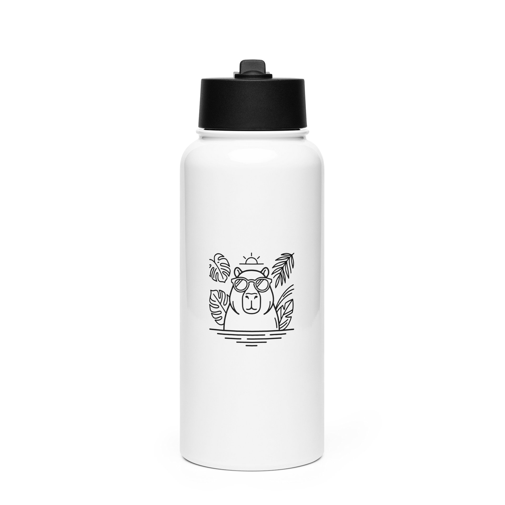 Quiet Tropics Water Bottle Stainless Steel Luxury Style Travel Bottle 32oz product image (1)