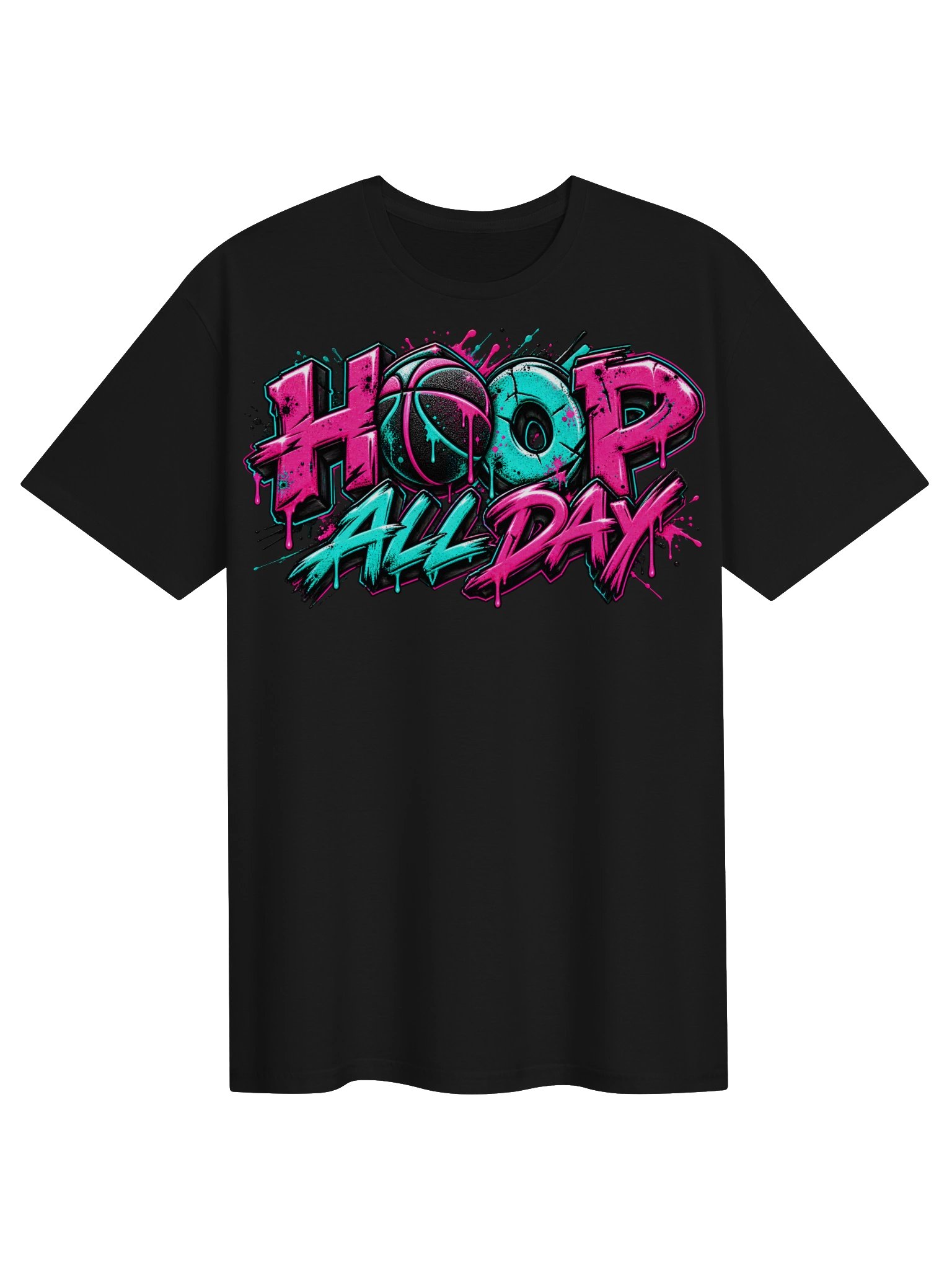 Blacktop Brand "Hoop All Day" Color Flash Classic T-Shirt product image (11)