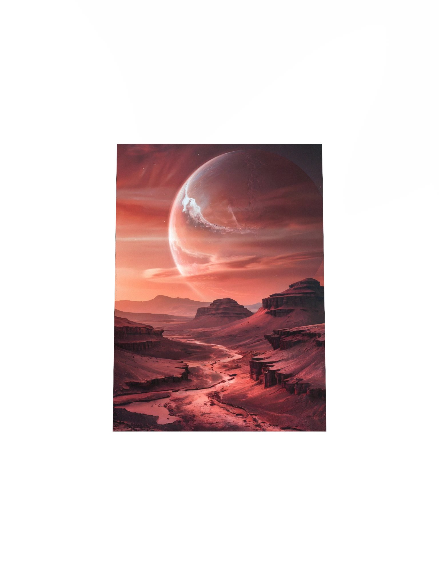 Red Planet - MARS- Landscape Poster – Photorealistic Sci-Fi Cosmic Wall Art product image (5)