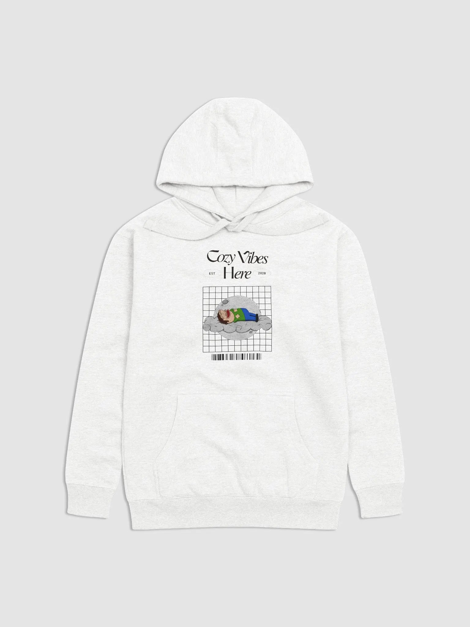 Cozy Vibes Here Hoodie (White Edition) product image (1)