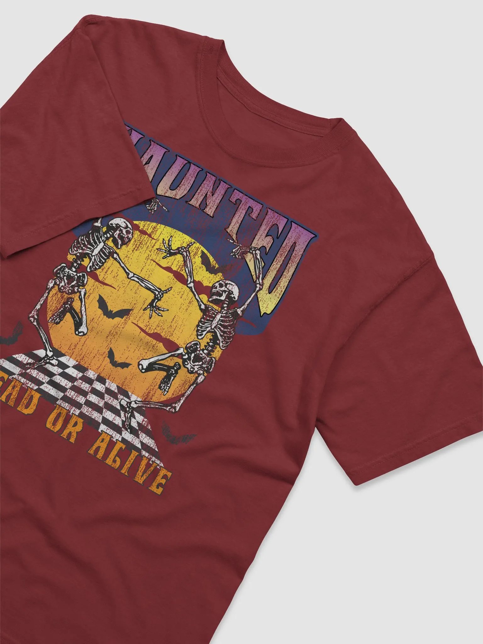 Haunted Dead or Alive T-Shirt | Funny Dancing Skeletons for Fall and Halloween product image (10)