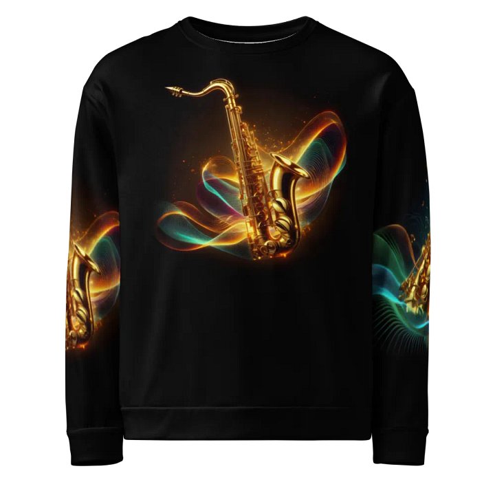 Golden Saxophone Musical Instrument - All-Over Unisex Sweatshirt #4 product image (1)