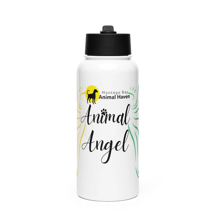 Animal Angel Stainless Steel Water Bottle w/Straw lid product image (1)