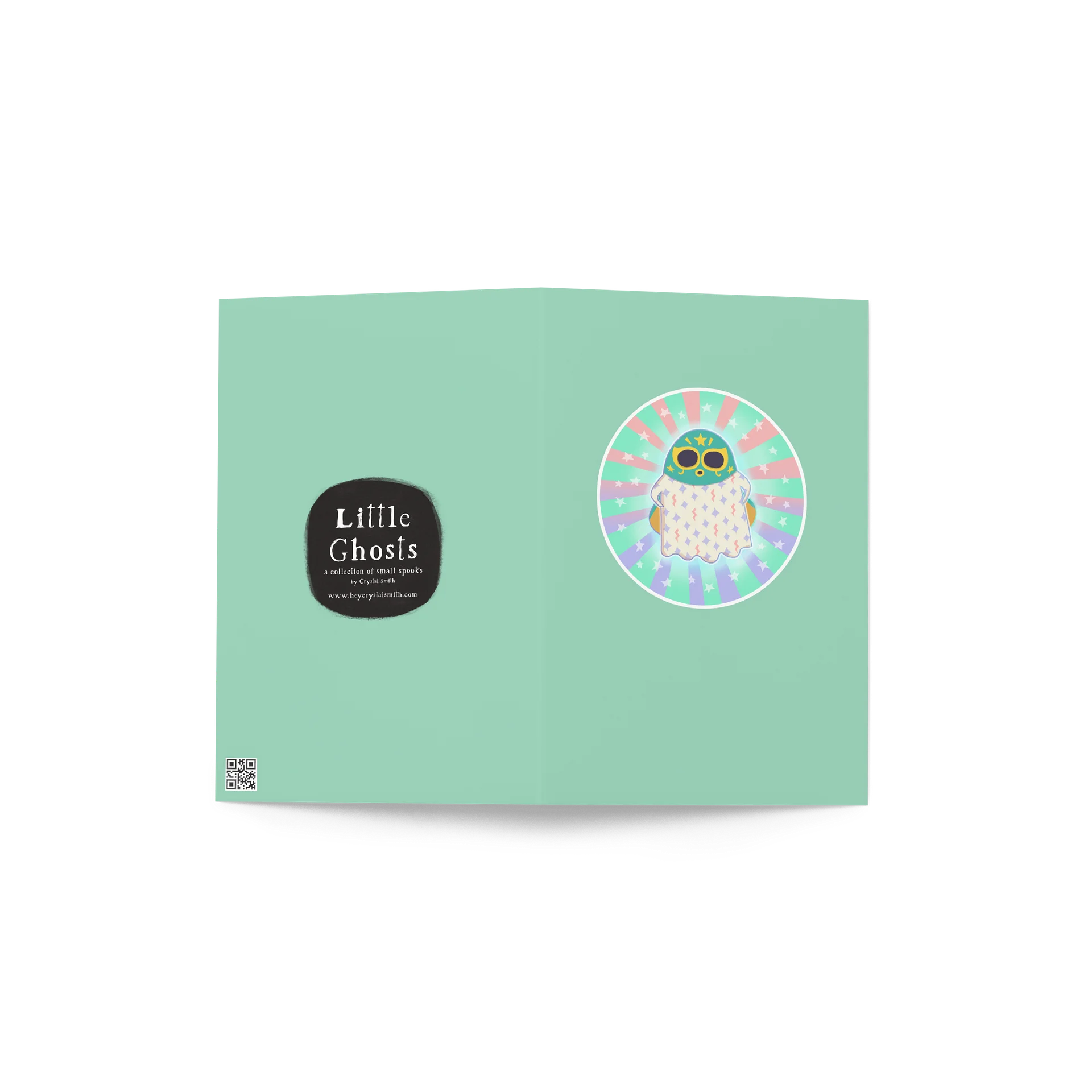 Little Ghost Luchador #2 - Greeting Card product image (4)