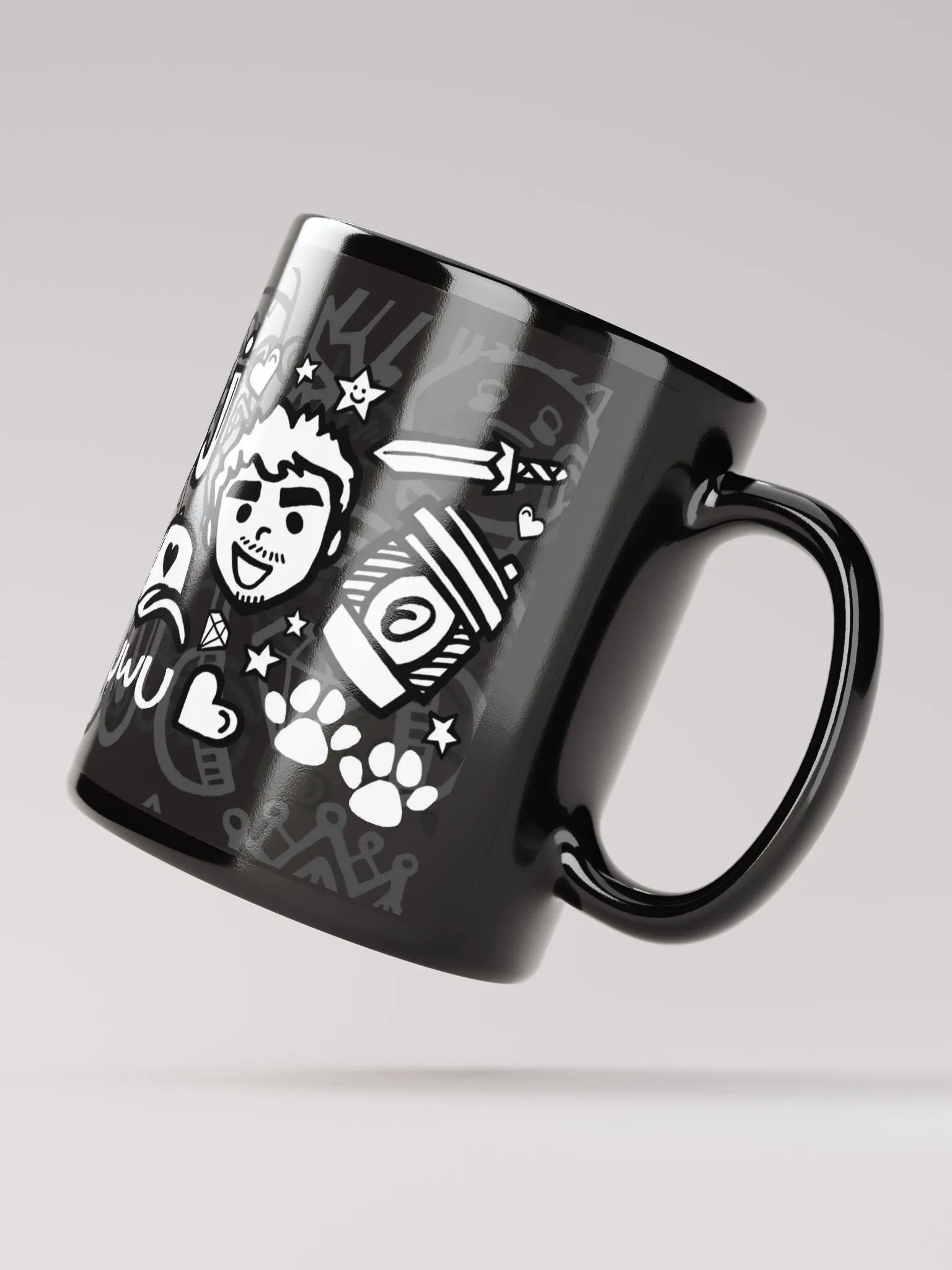 J-Doodle Mug (Black) product image (6)
