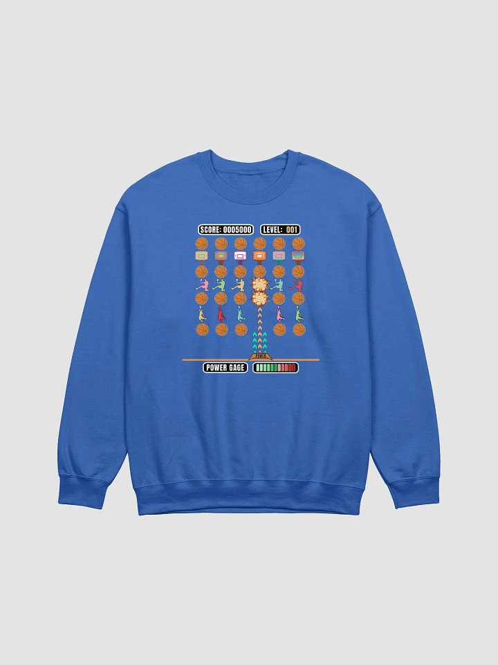 Space Gamer Basketball Hoops & Explosions Crewneck Sweatshirt product image (17)