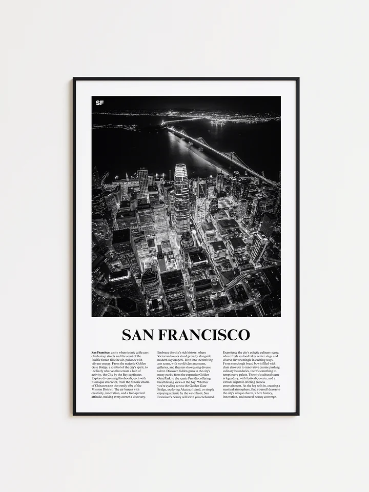 San Francisco 04 Newspaper Poster | Framed product image (1)