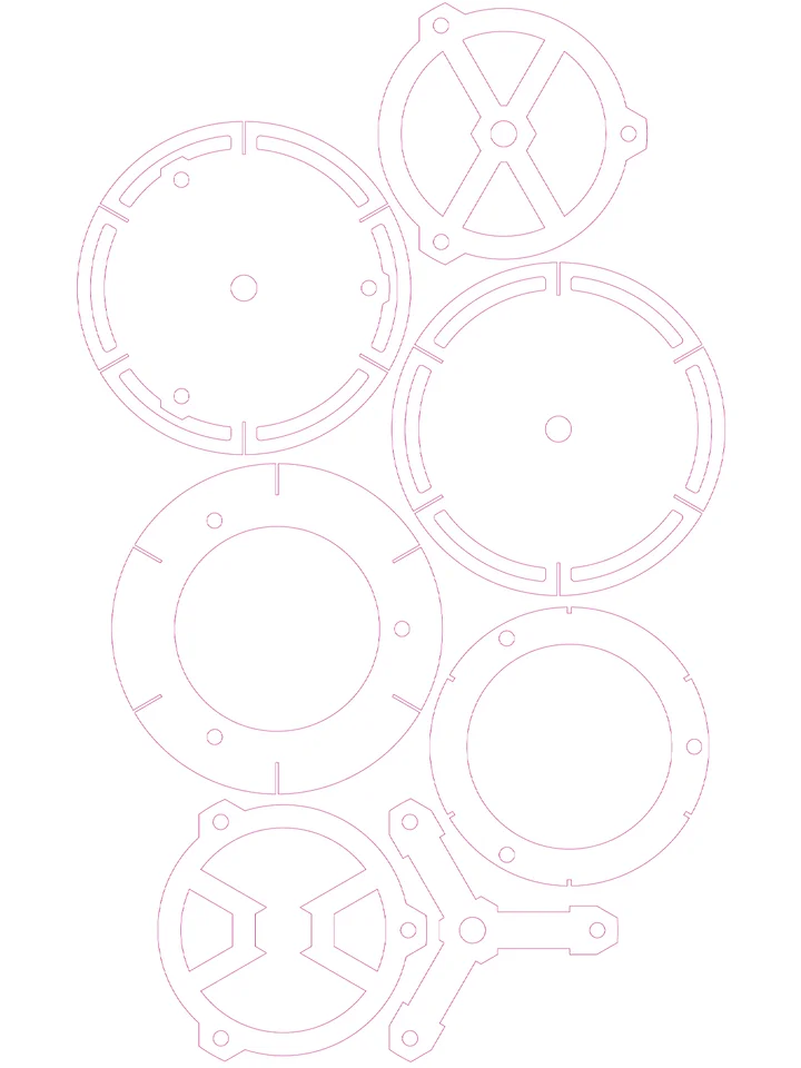 HDD Motor Mount + Greeblie Shapes for Simply Juice Lid (SVG File) product image (2)