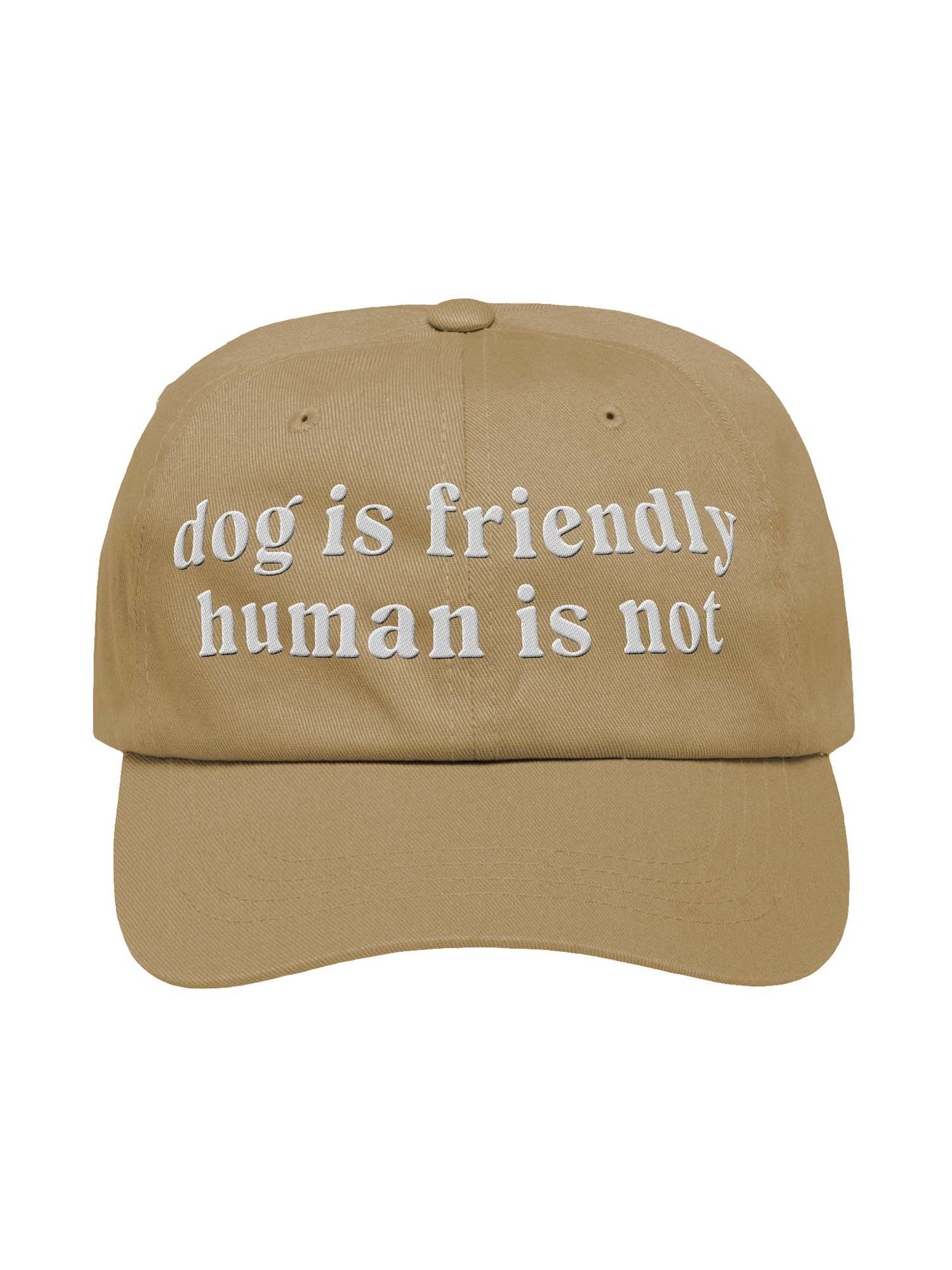 Dog Is Friendly. Human Is Not Classic Dad Hat(Embroidered) product image (1)