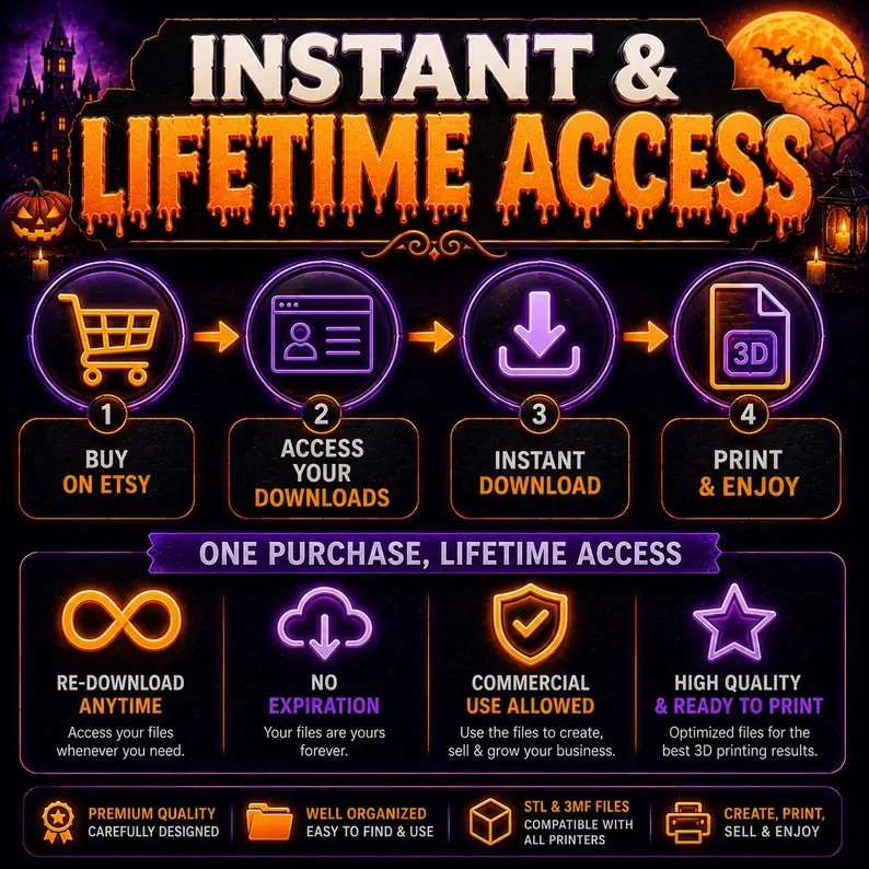 300 Halloween STL & 3MF Files Bundle product image (2)