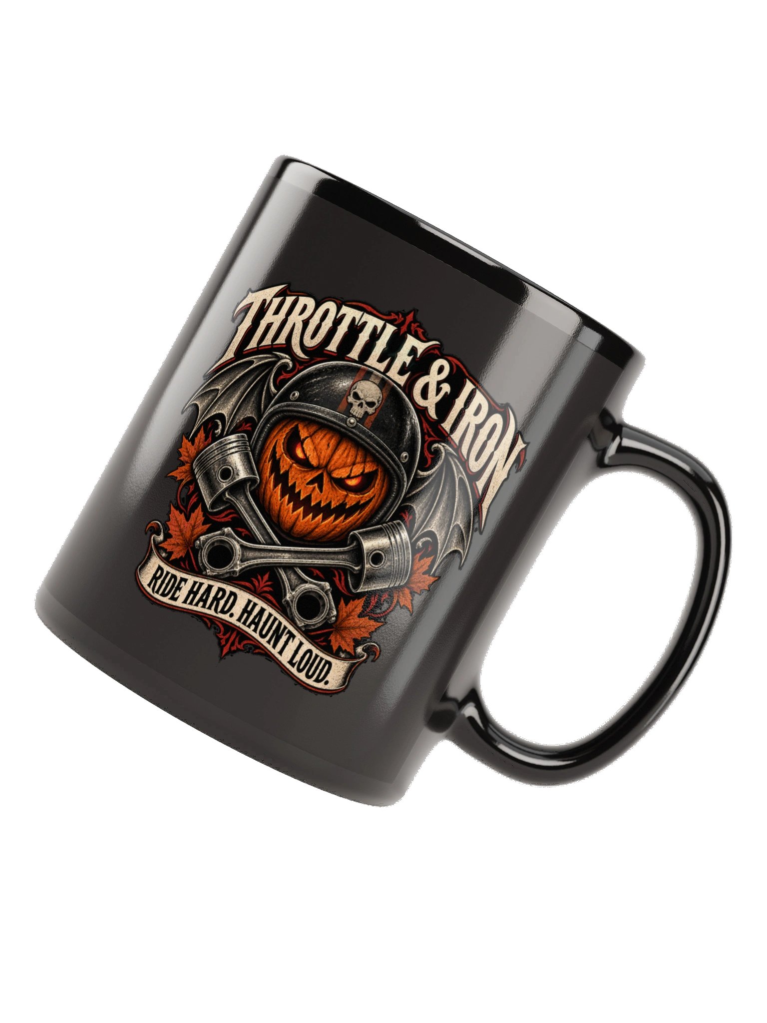 Throttle & Iron Haunted Garage Halloween Bike Mug product image (6)