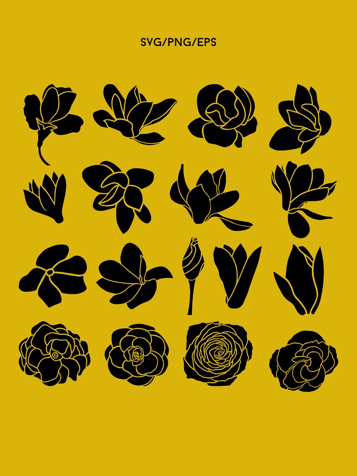 29 Hand drawn floral shapes and lines (Commercial use license) product image (1)