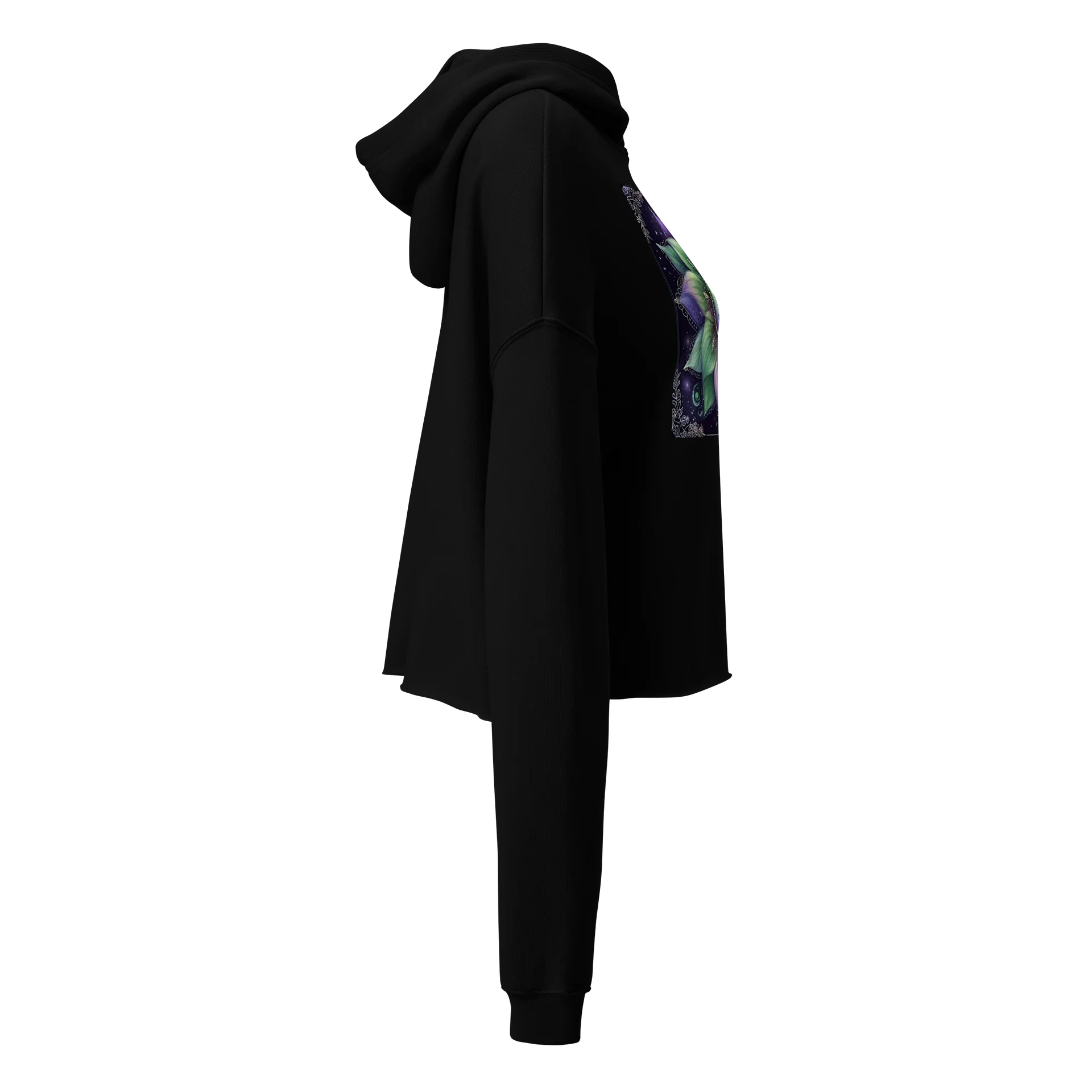 Yin-Yang Lotus Harmony Crop Hoodie product image (3)