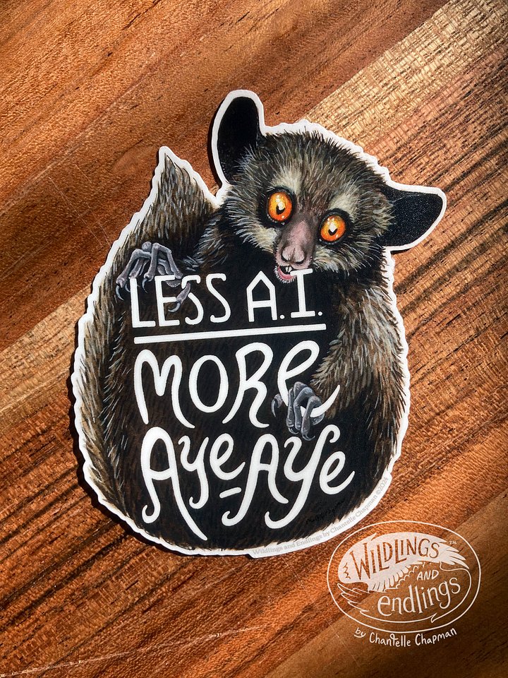 Aye-Aye Not A.I. - art decal product image (1)
